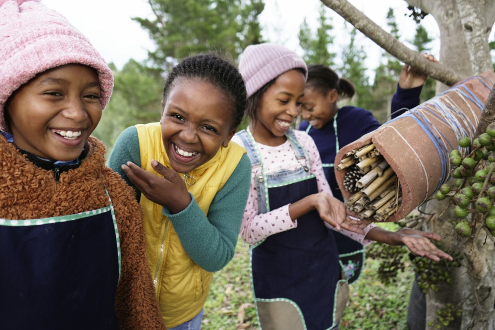 young south african girls laughing